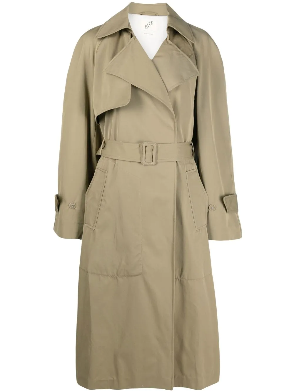 

BITE Studios belted cotton trench - Green