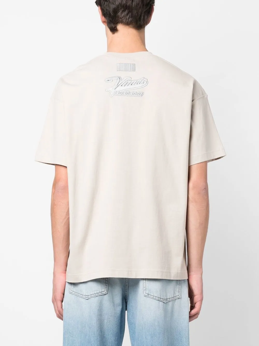 

VTMNTS logo-patch short-sleeved T-shirt - Neutrals