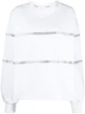 GCDS crystal-embellished cotton sweatshirt - White
