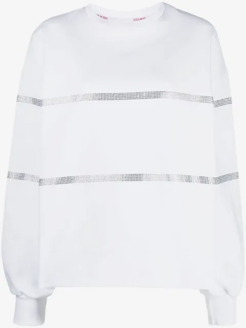 GCDS sudadera con rayas horizontales estampadas