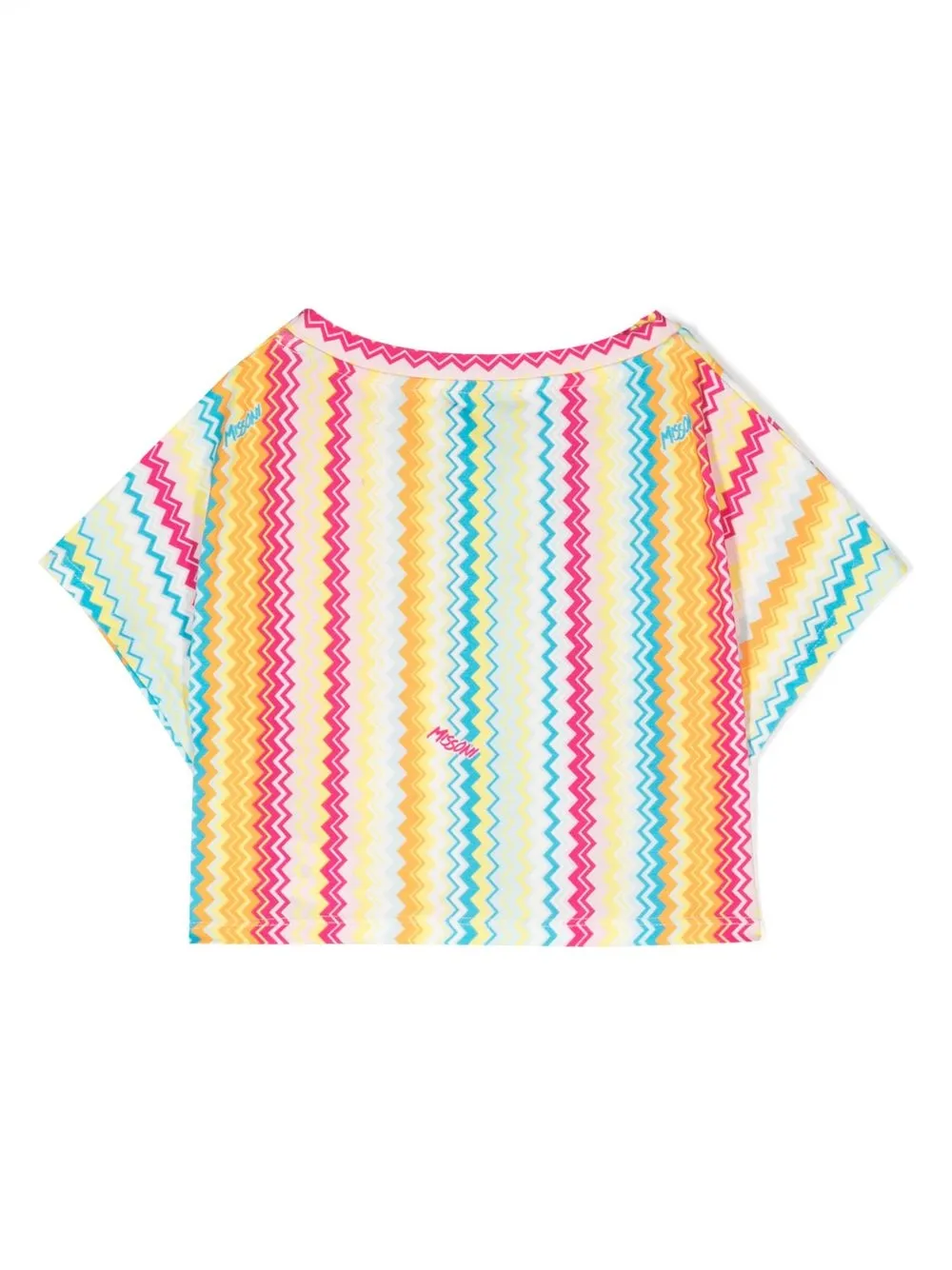 Missoni Kids T-shirt met zigzag-print - Roze