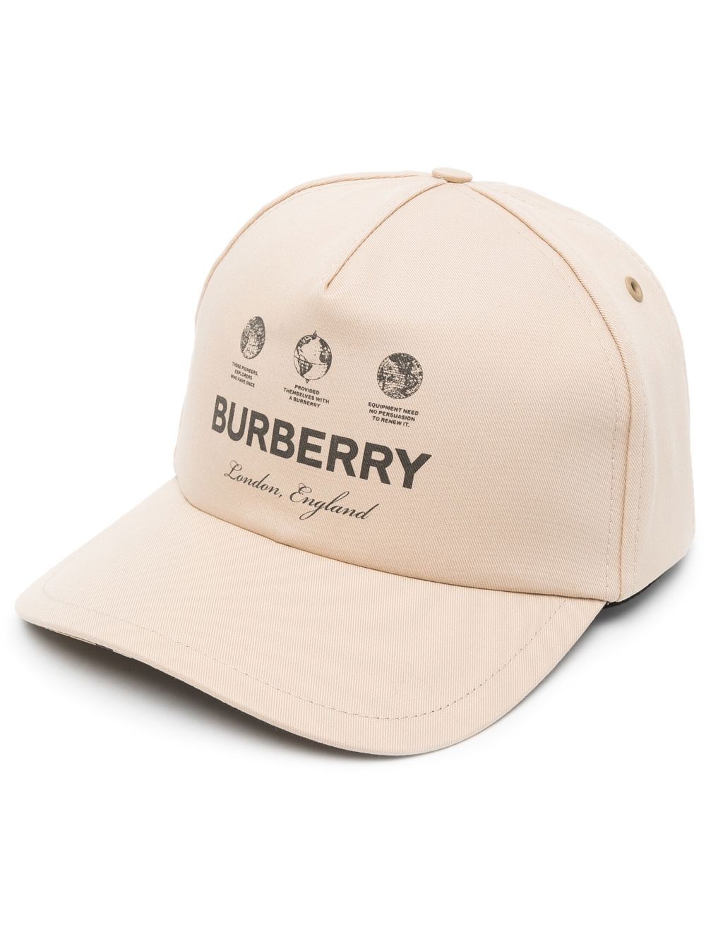 Shop Burberry Logo-print Baseball Cap In Nude