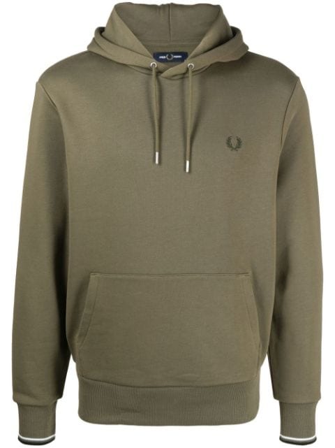 Fred Perry - embroidered-logo drawstring hoodie