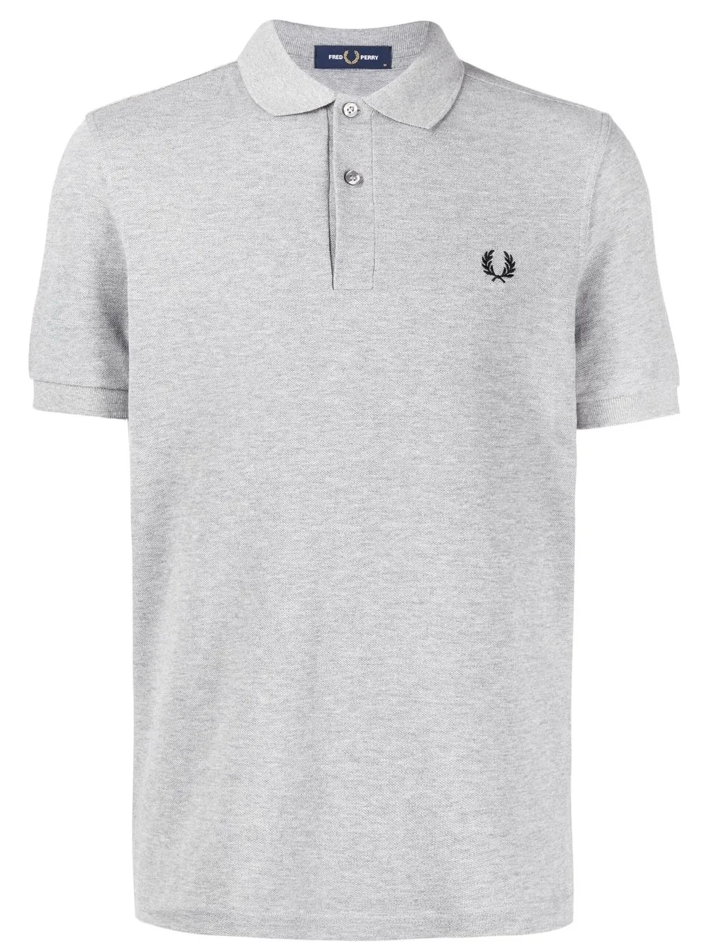 

Fred Perry embroidered-logo short-sleeved polo shirt - Grey