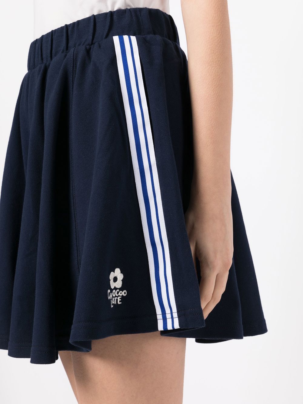 Shop Chocoolate Logo-print Cotton Skirt In Blue