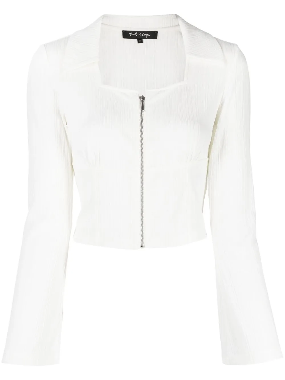 

tout a coup square-neck zip-fastening blouse - White