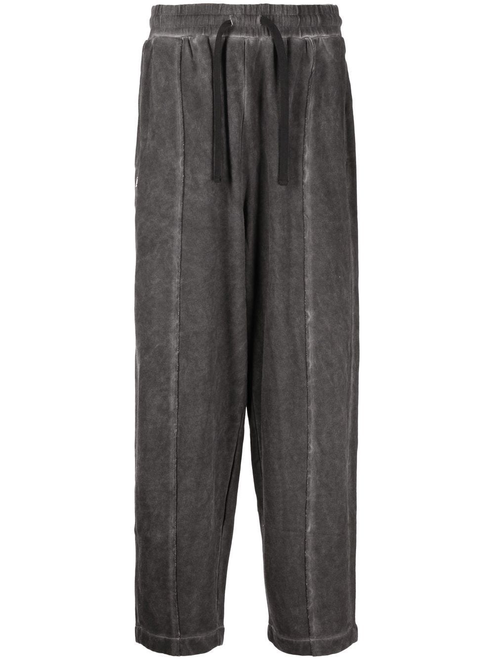 Izzue Faded-effect Drawstring Track Pants In Grey
