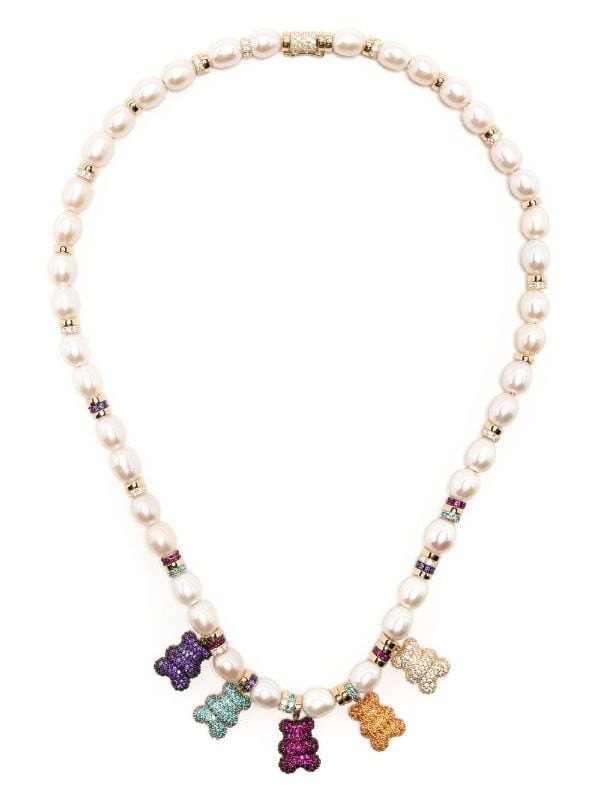 APM Monaco bear motif Pearl Necklace Farfetch