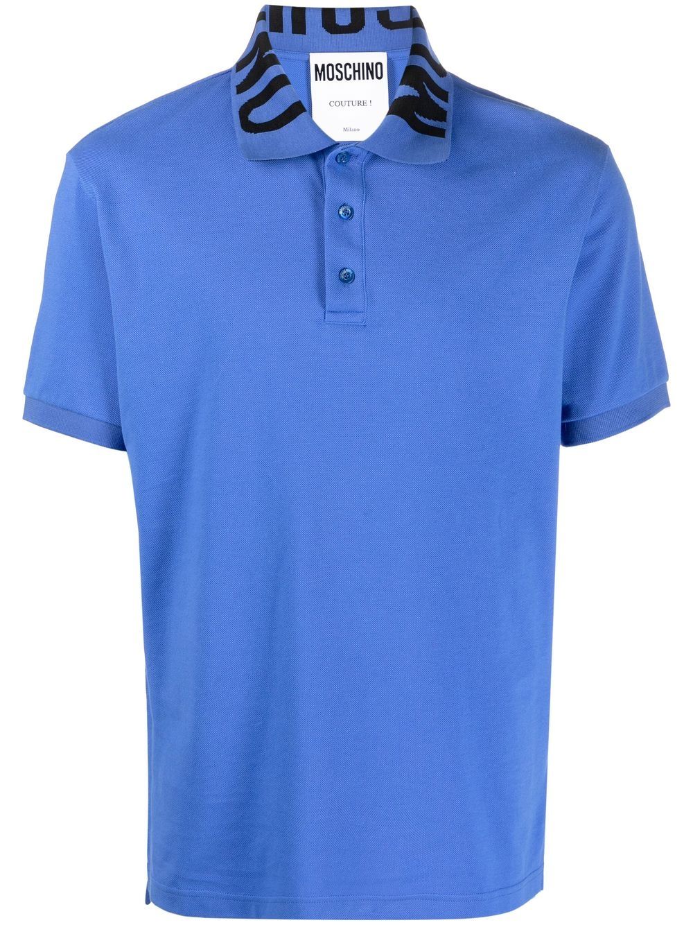 Moschino logo-print short-sleeved polo shirt