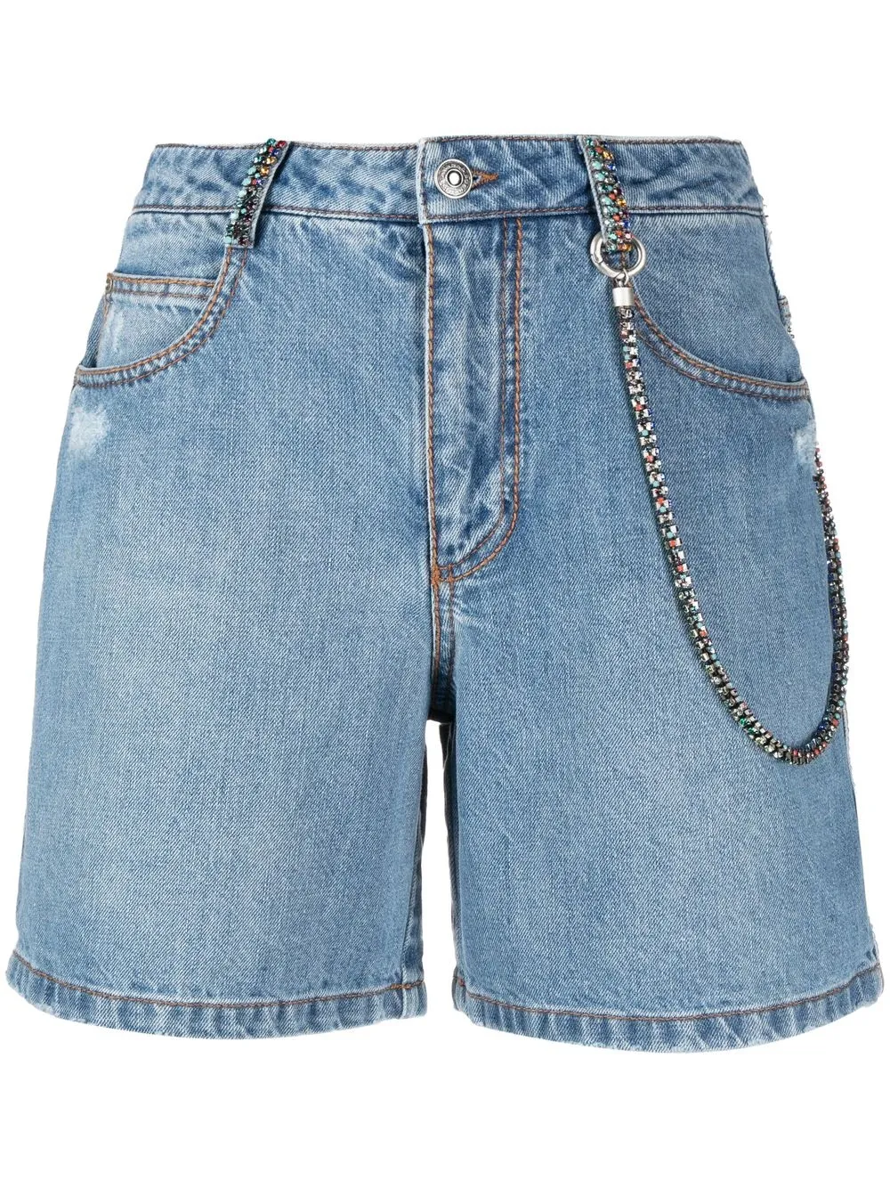 

Ermanno Scervino shorts de mezclilla con cadena - Azul