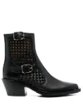 Chloé panelled leather western boots - Black