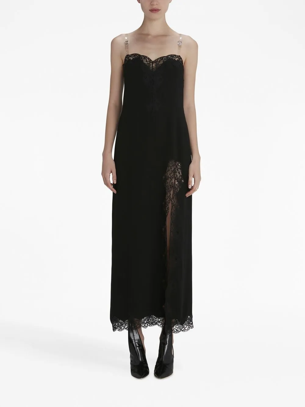 Christopher Kane Be Mine maxi slip dress - Zwart