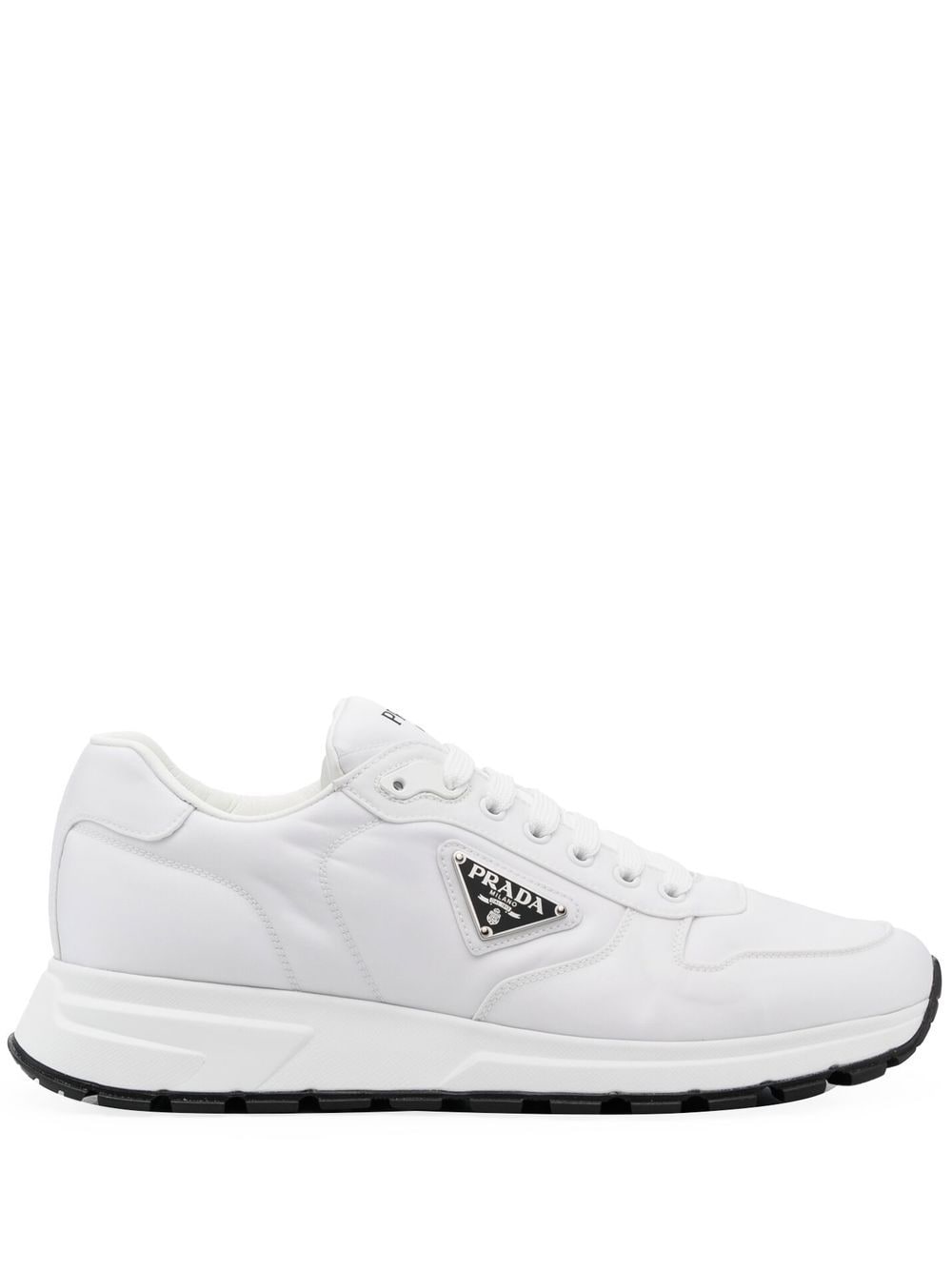 Prada Side logo-plaque low-top Sneakers - Farfetch