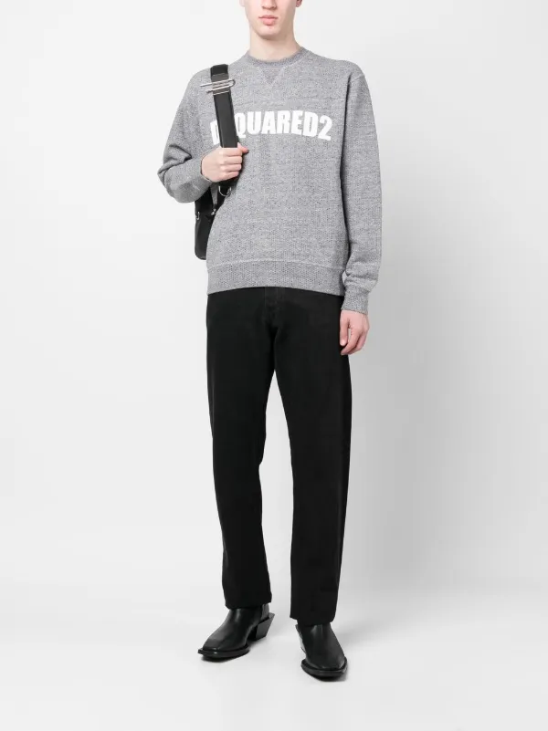 DSQUARED2 ディースクエアード ビジュー ロゴ スウェットシャツ