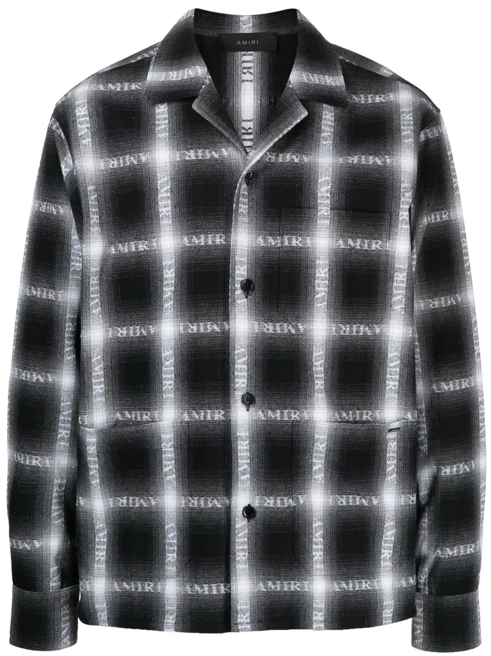 AMIRI Checked logo-print Shirt - Farfetch