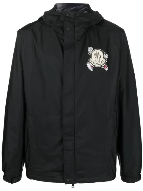 Moncler Guiers logo-patch hooded jacket