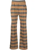 Wales Bonner check-pattern straight-leg trousers - Blue