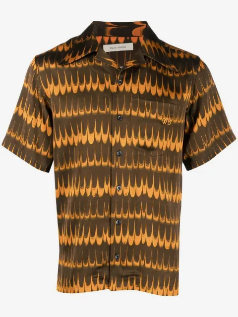 Wales Bonner camisa manga corta con estampado geométrico