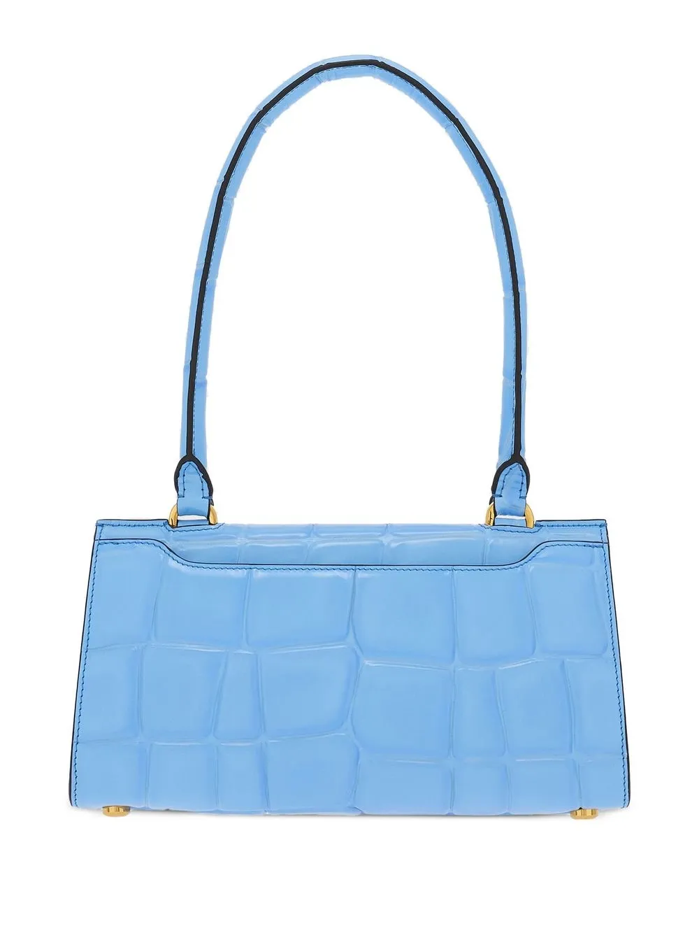 FERRAGAMO TRIFOLIO SWING CROCODILE-EFFECT SHOULDER BAG