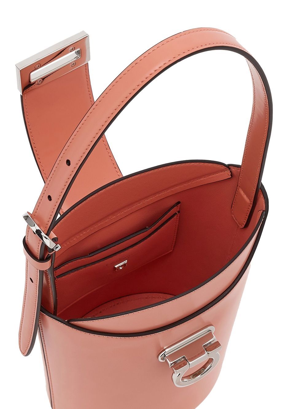 Shop Ferragamo Small Trifolio Shoulder Bag In Rosa