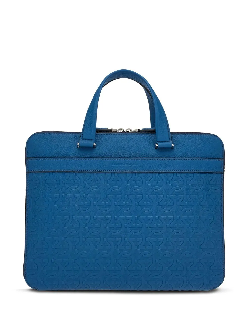 

Ferragamo Gancini-pattern laptop case - Blue