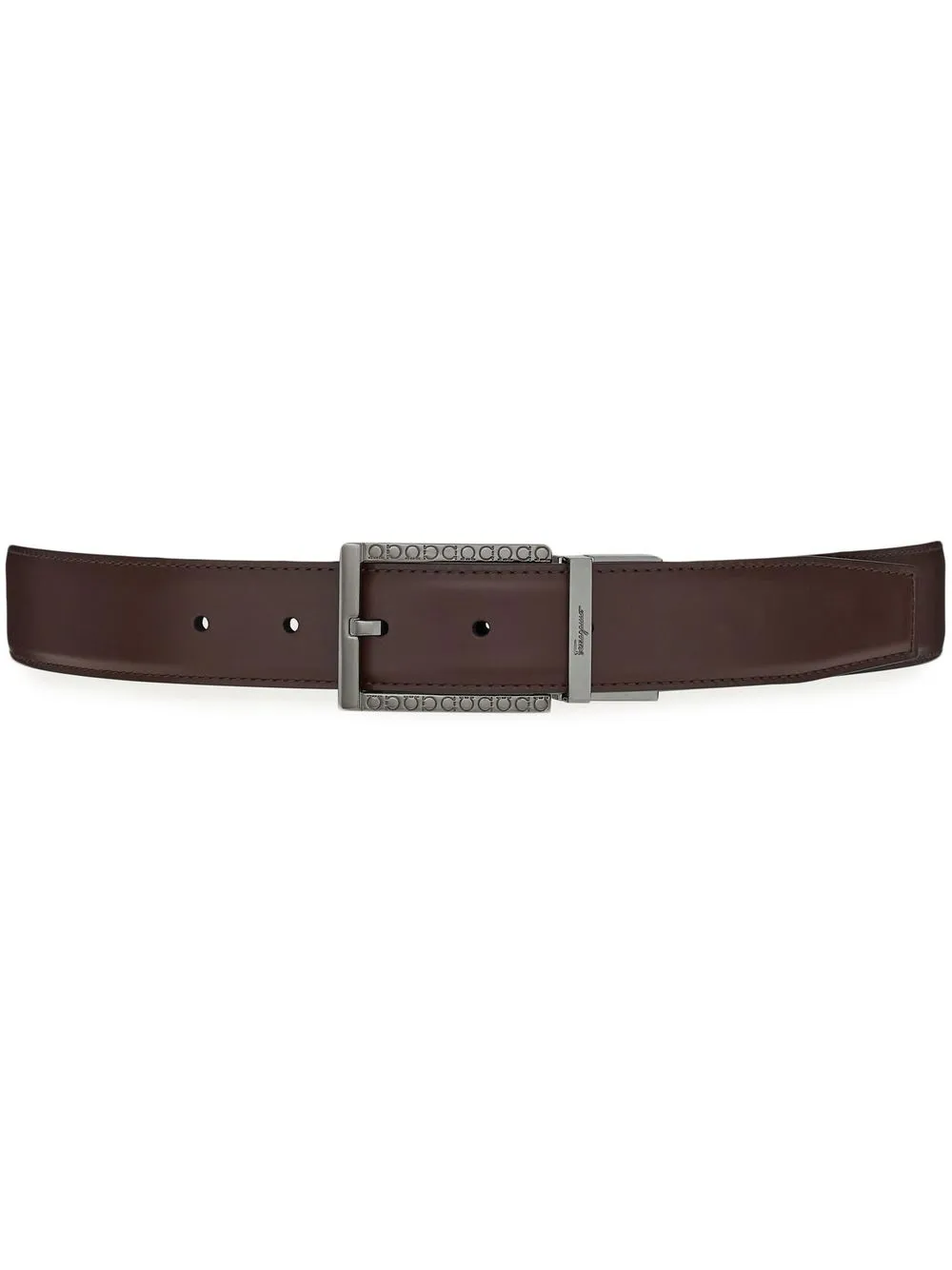 

Ferragamo calf leather adjustable belt - Brown