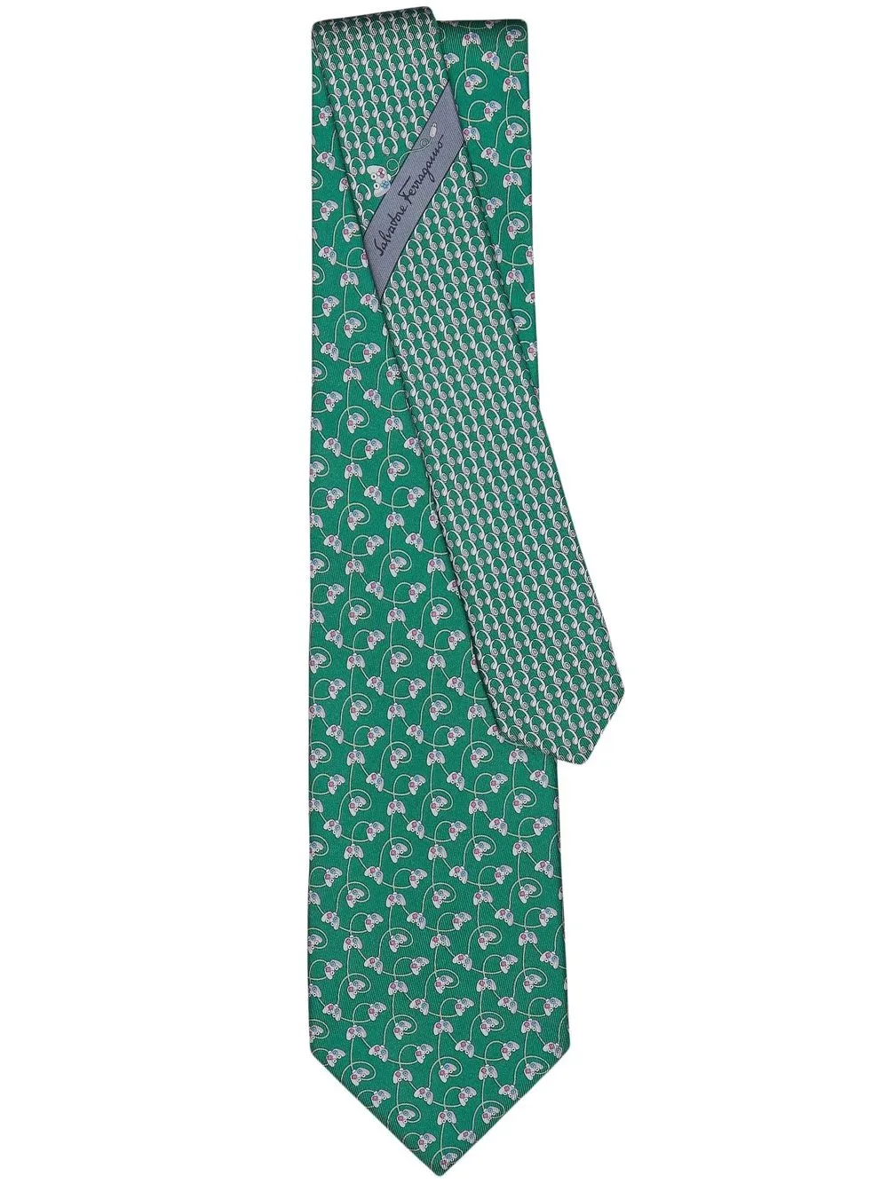 

Ferragamo corbata de seda con videojuegos estampados - Verde