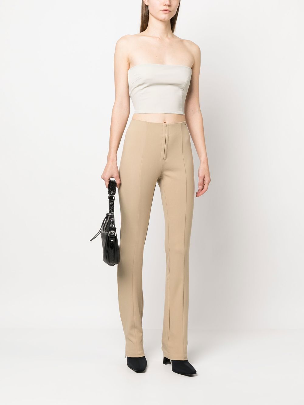 Shop Calvin Klein Jeans Est.1978 Slim-cut High-waist Trousers In Neutrals