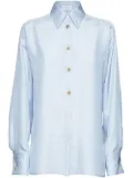 Ferragamo button-front satin shirt - Blue