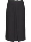 Ferragamo pleat-detail midi skirt - Black