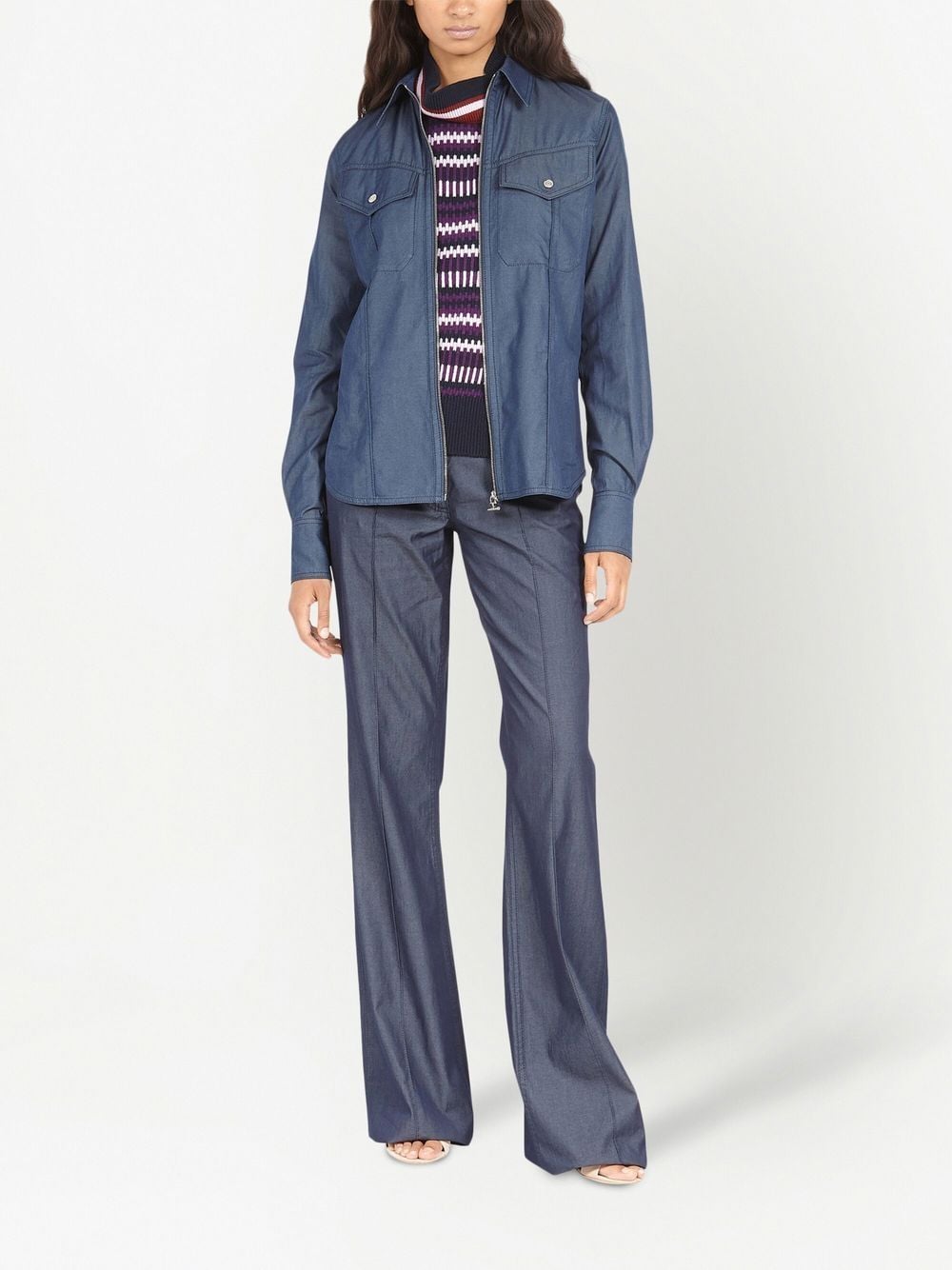 Ferragamo Denim blouse - Blauw