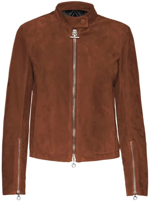 Ferragamo suede biker jacket
