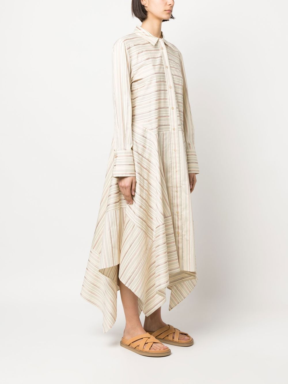 JOSEPH asymmetrical striped shirtdress Women