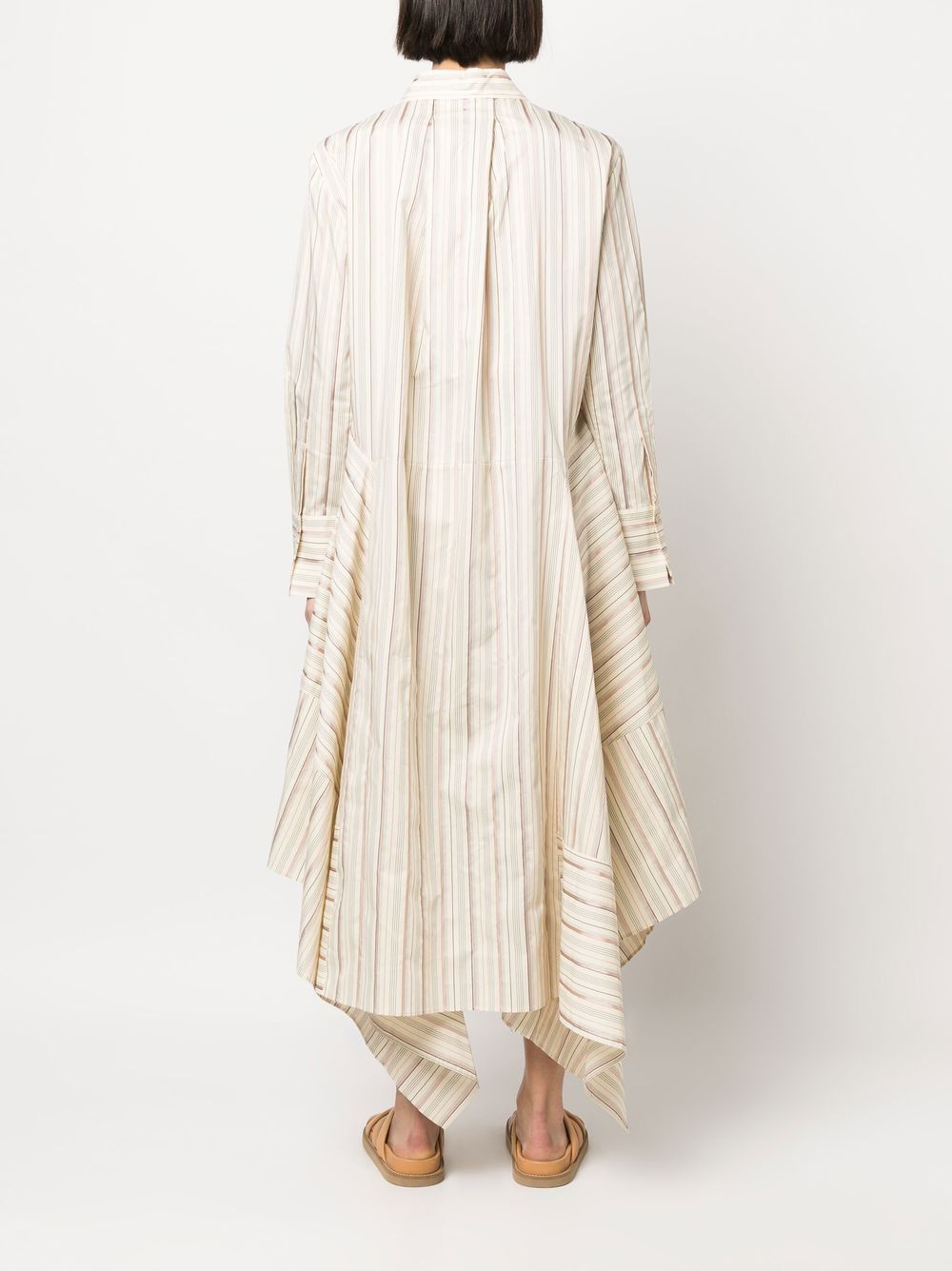 JOSEPH asymmetrical striped shirtdress Women