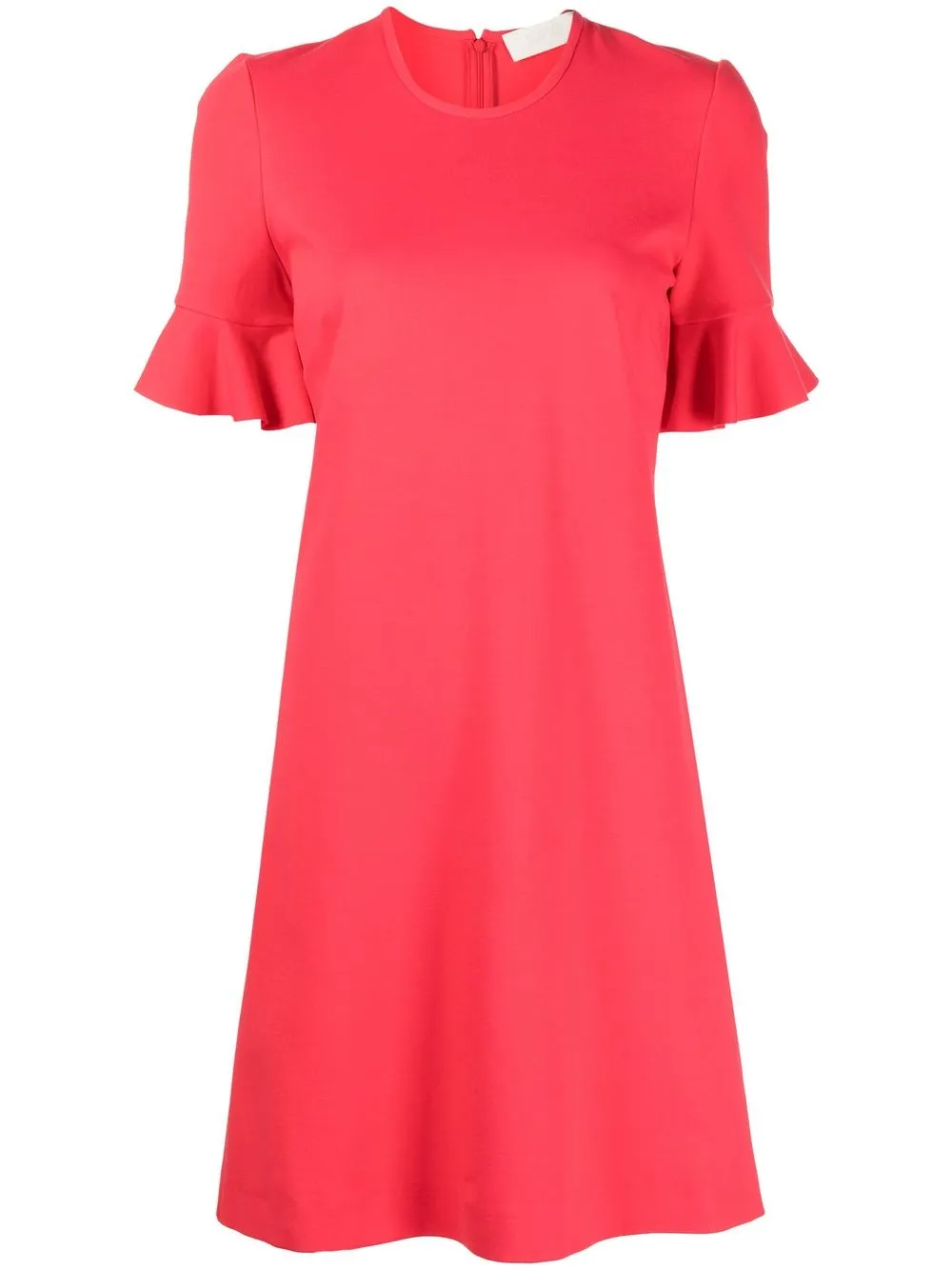 

JANE Poppy flounce sleeves dress - Red