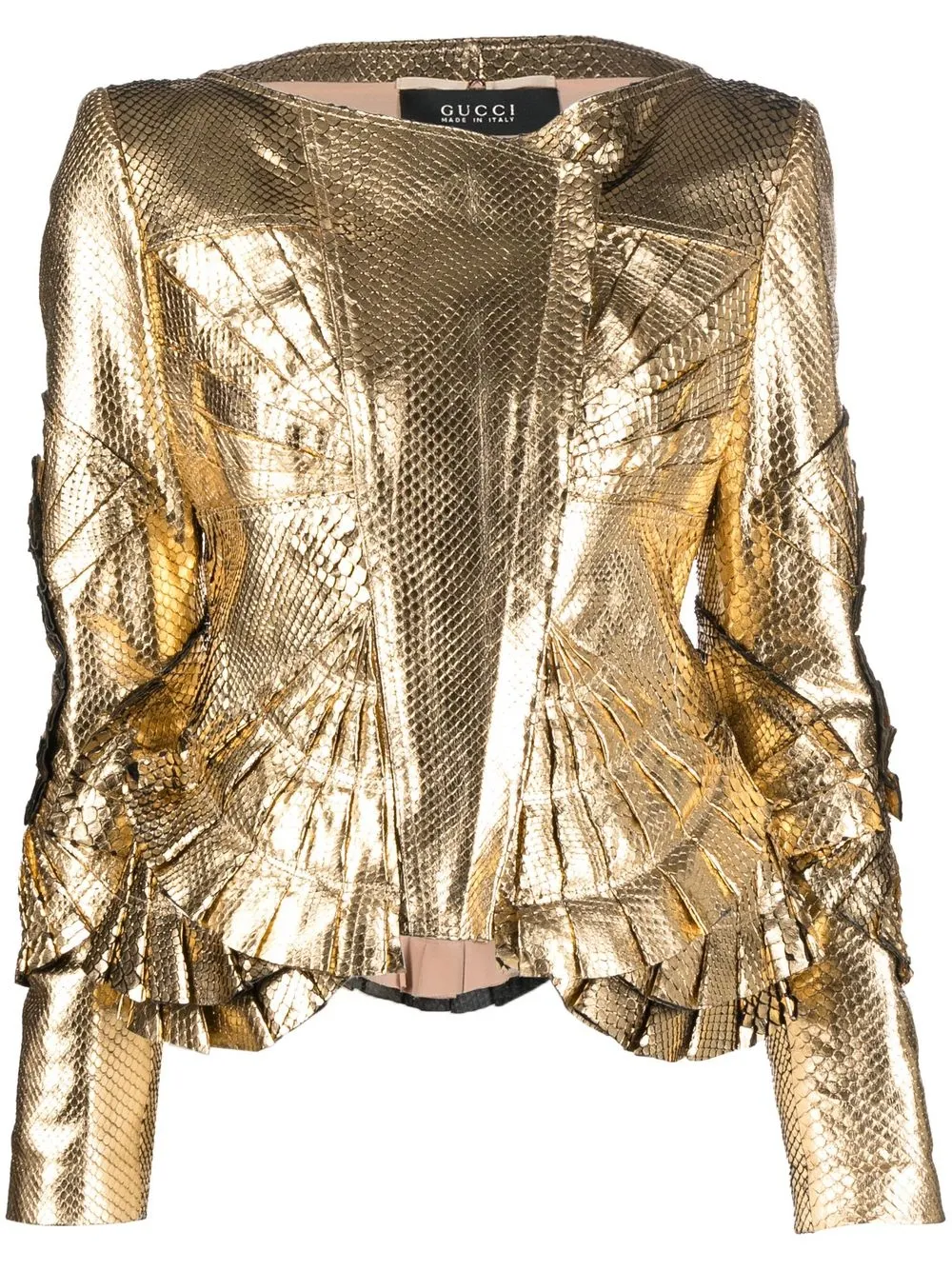 Gucci Pre-Owned Giacca lamé drappeggiata anni 2010 | oro | Image 1