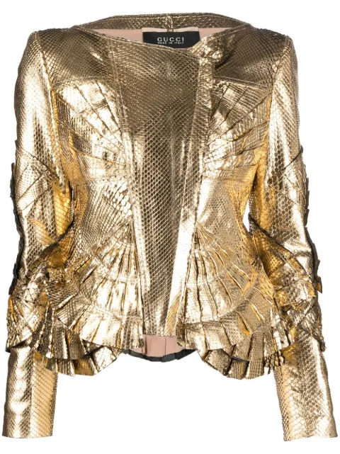 Gucci Pre-Owned 2010s draped metallic jacket
