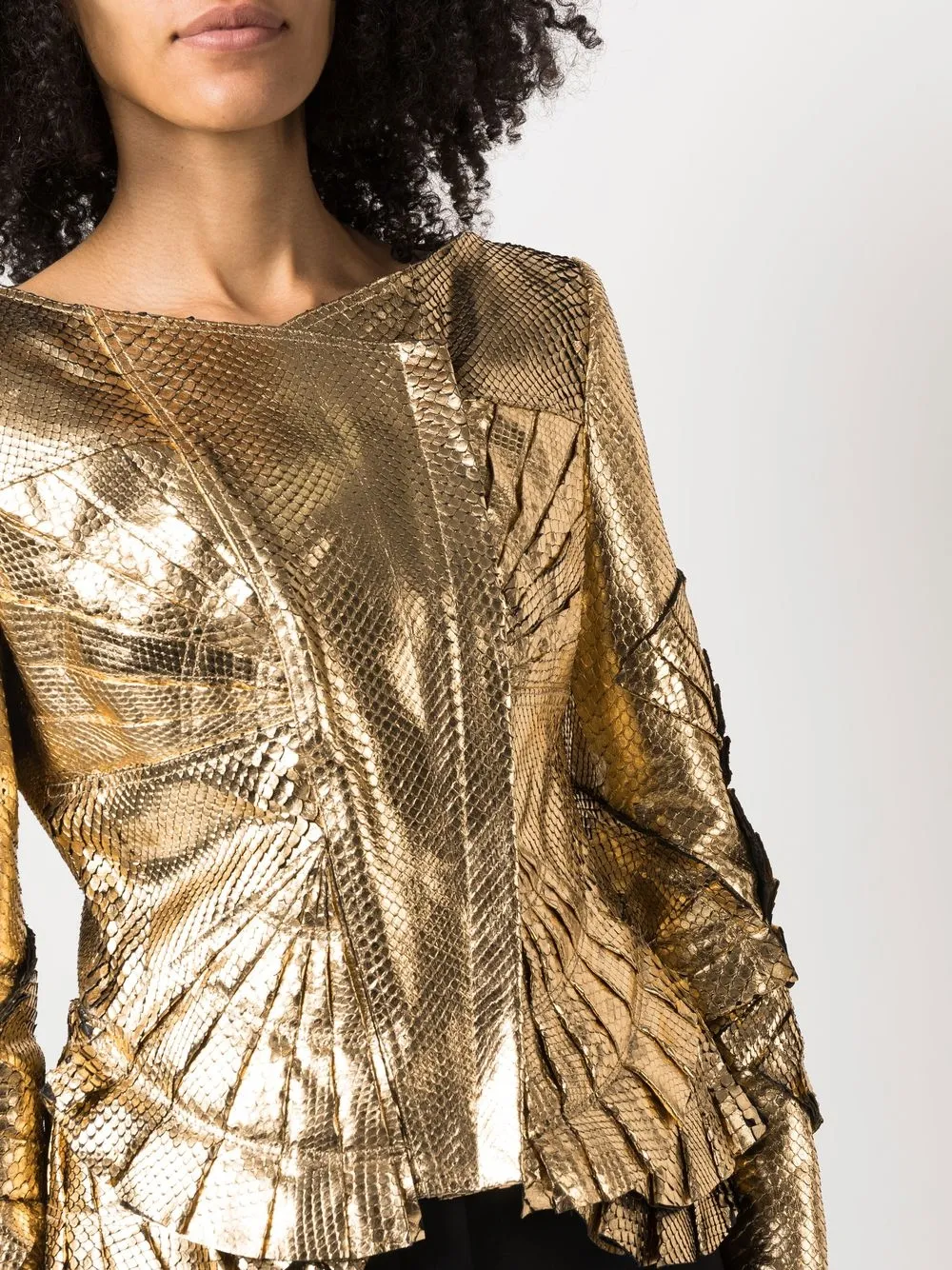 Gucci Pre-Owned Giacca lamé drappeggiata anni 2010 | Image 5