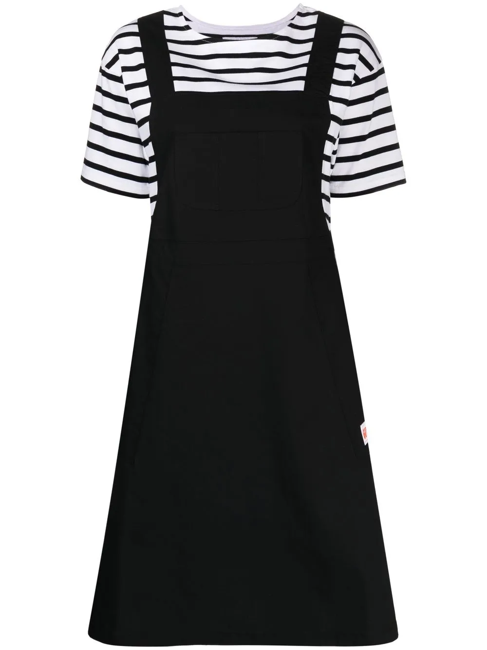 

CHOCOOLATE stripe-print short-sleeved dress - Black