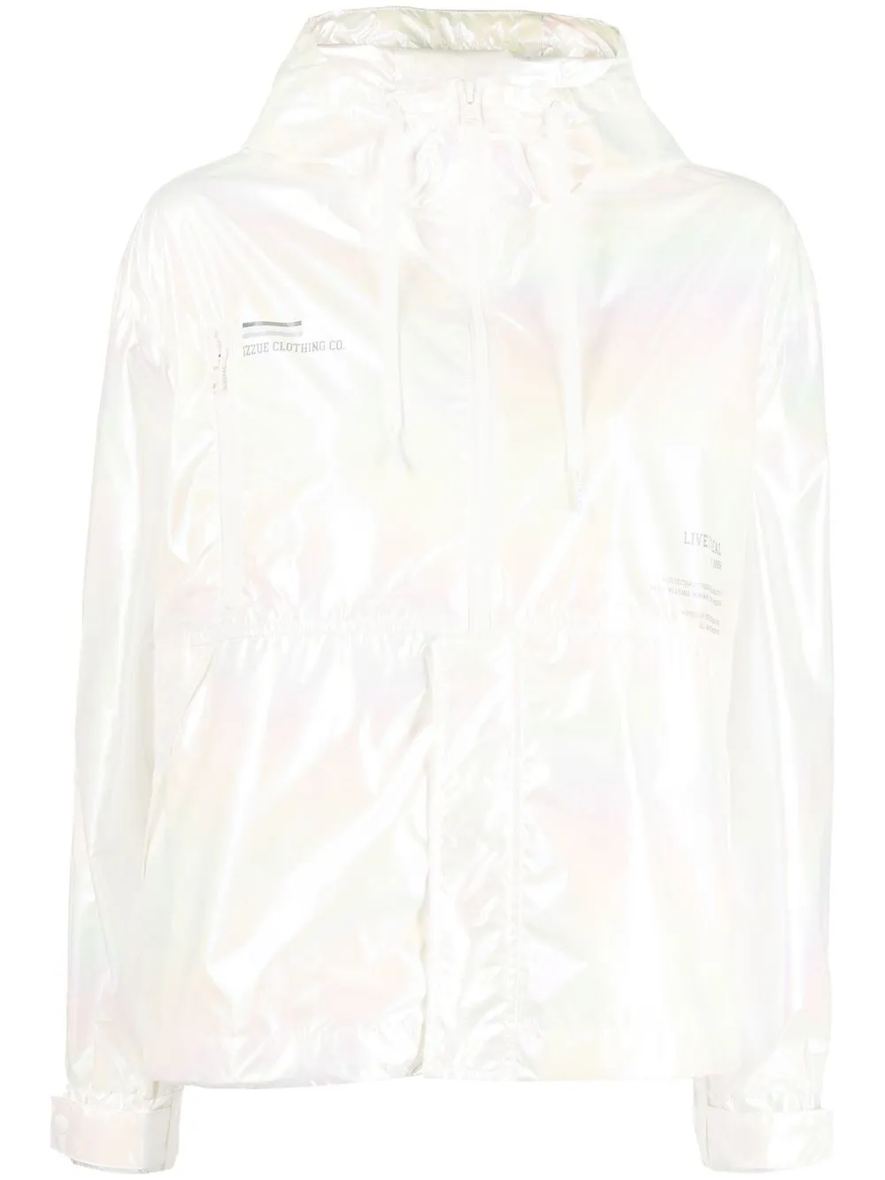 Izzue Lightweight Drawstring Jacket In White