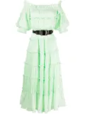 Leo Lin Rue off-shoulder tiered dress - Green