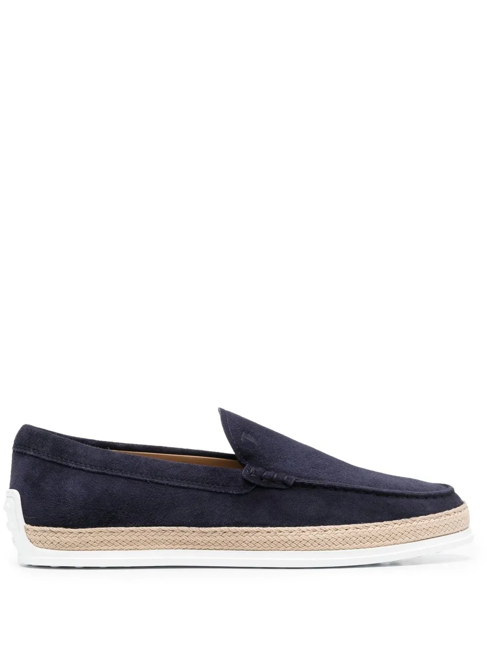 

Tod's suede jute-detail loafers - Blue