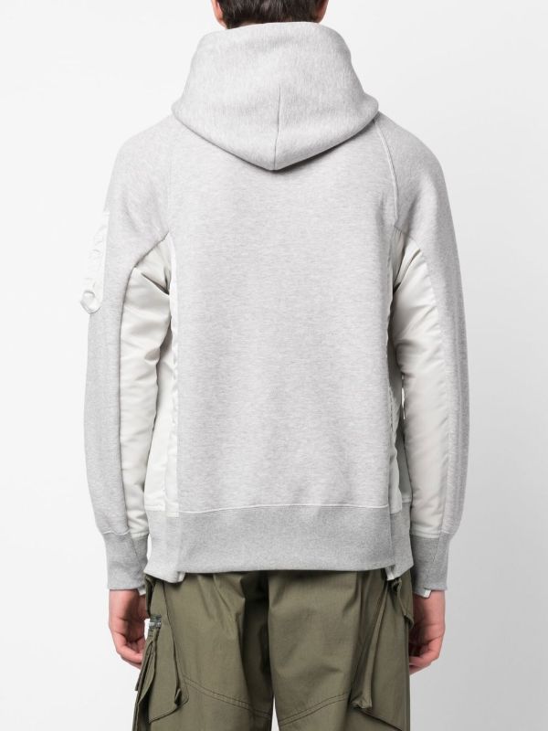 Sacai zip-up Drawstring Hoodie - Farfetch