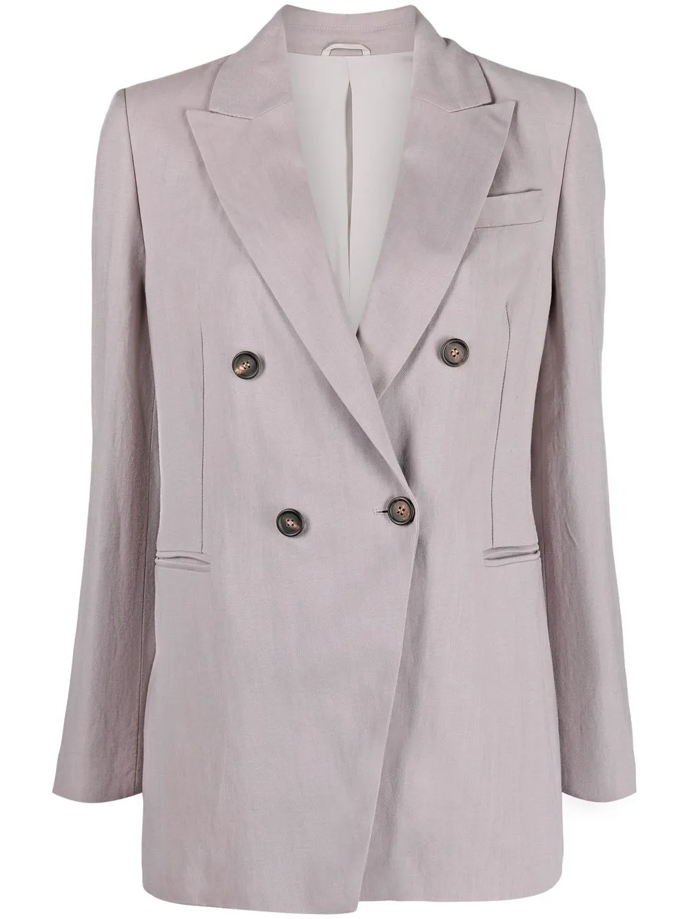 

Brunello Cucinelli double-breasted linen blazer - Purple