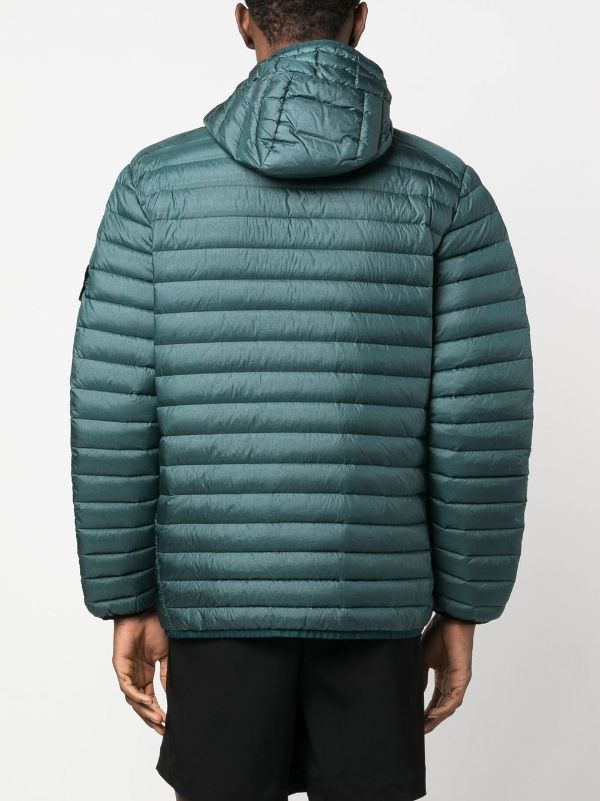 Stone Island Compass-patch Hooded Down Coat - Farfetch