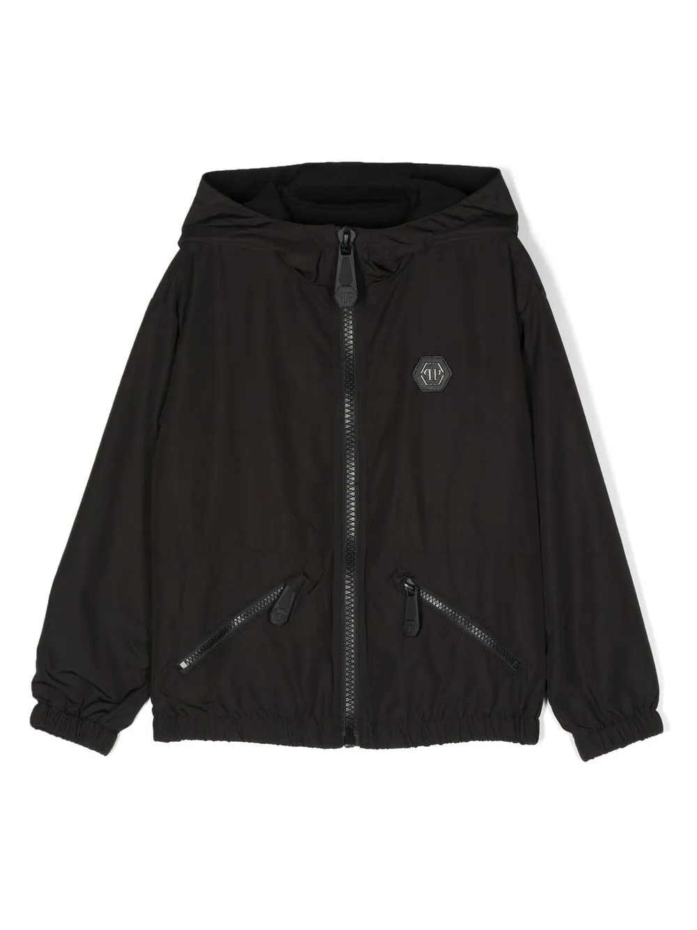 

Philipp Plein Junior logo-print lightweight jacket - Black