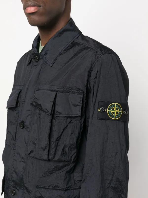 Stone Island コンパスバッジ ウインドブレーカー | ブルー
