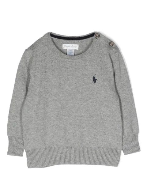 Ralph Lauren Kids Heather round-neck jumper