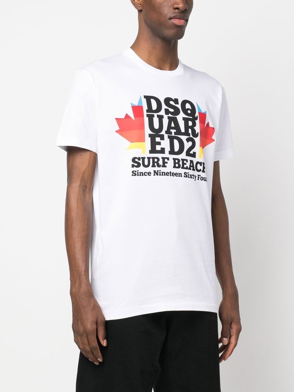 Shop Dsquared2 Logo-print Cotton T-shirt In Weiss