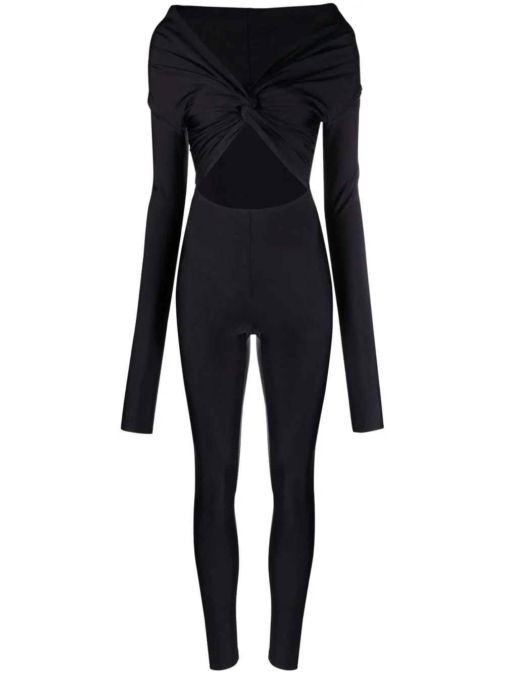 

THE ANDAMANE cut-out off-shoulder jumpsuit - Black